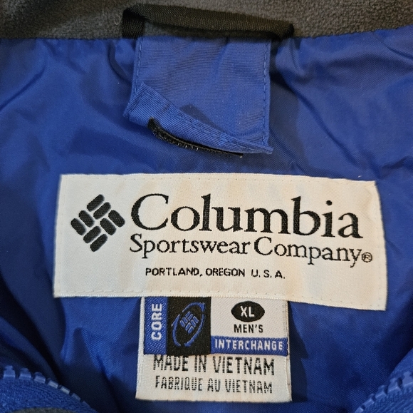 Columbia Sportswear Core Interchange Vented Ski Jacket Removable Hood Blue XL - Picture 5 of 15